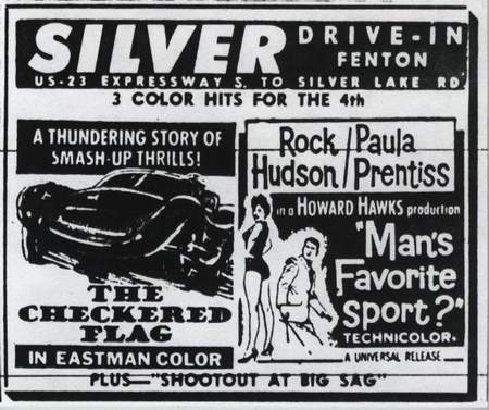 Silver Drive-In Theatre - Ad July 4 1964